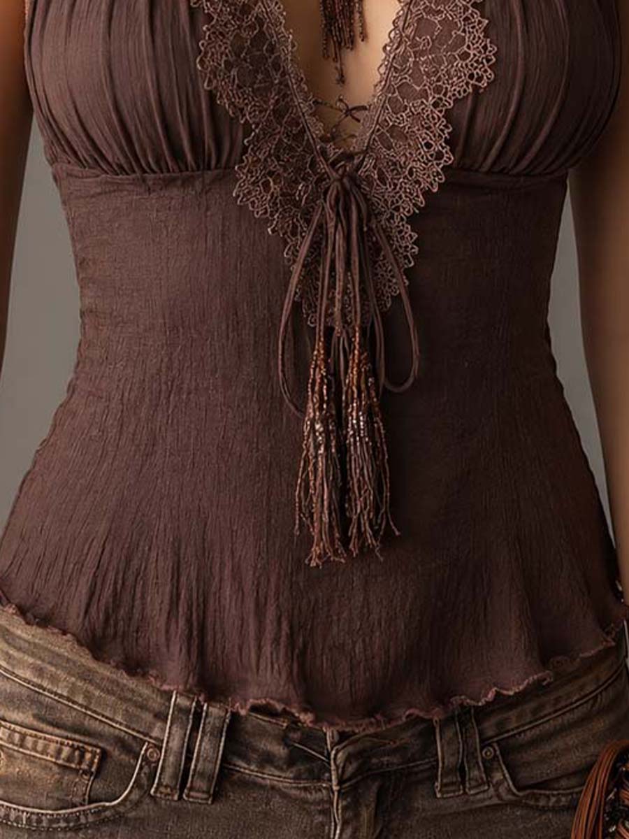 Top Halter Boho Brisa Romántica