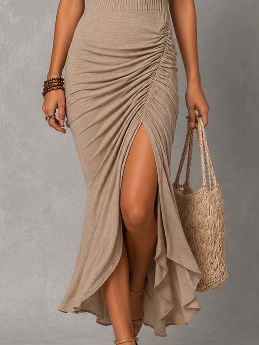 Vestido Midi Canalé Encaje Vintage