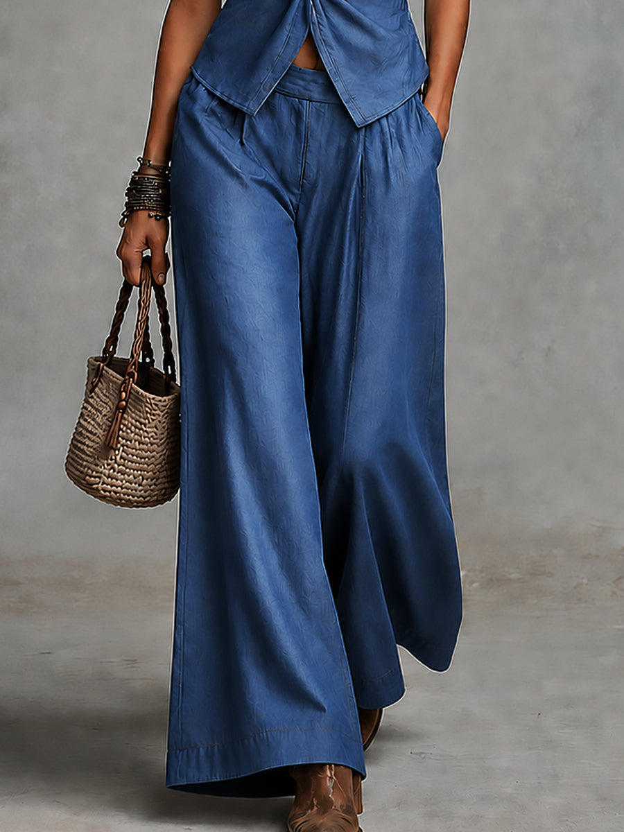 Conjunto Blusa Twist Pantalón Ancho Brisa Riviera