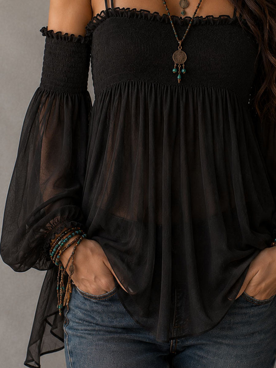 Blusa Chifón Volantes La Romántica