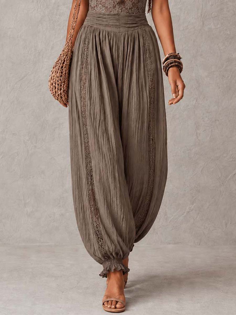 Conjunto Bustier Encaje Pantalón Harem Brisa Boho