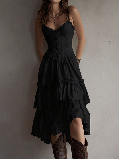 Vestido Midi Corsé Encaje Encanto Riviera