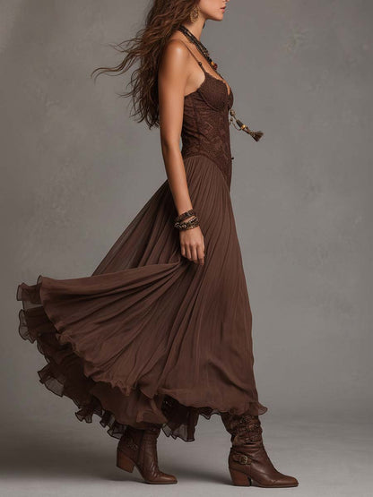 Vestido Maxi Corsé Chifón Encanto Riviera