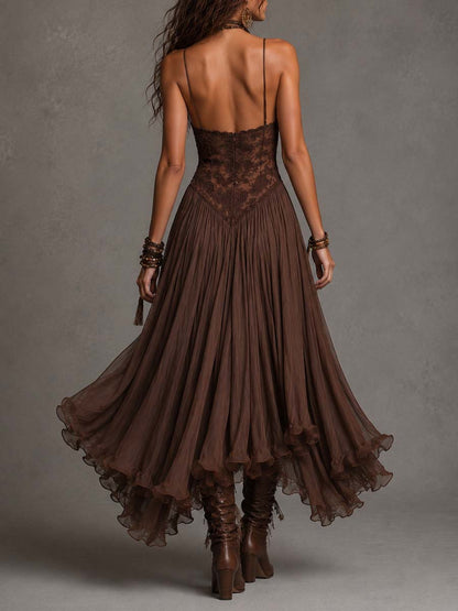 Vestido Maxi Corsé Chifón Encanto Riviera