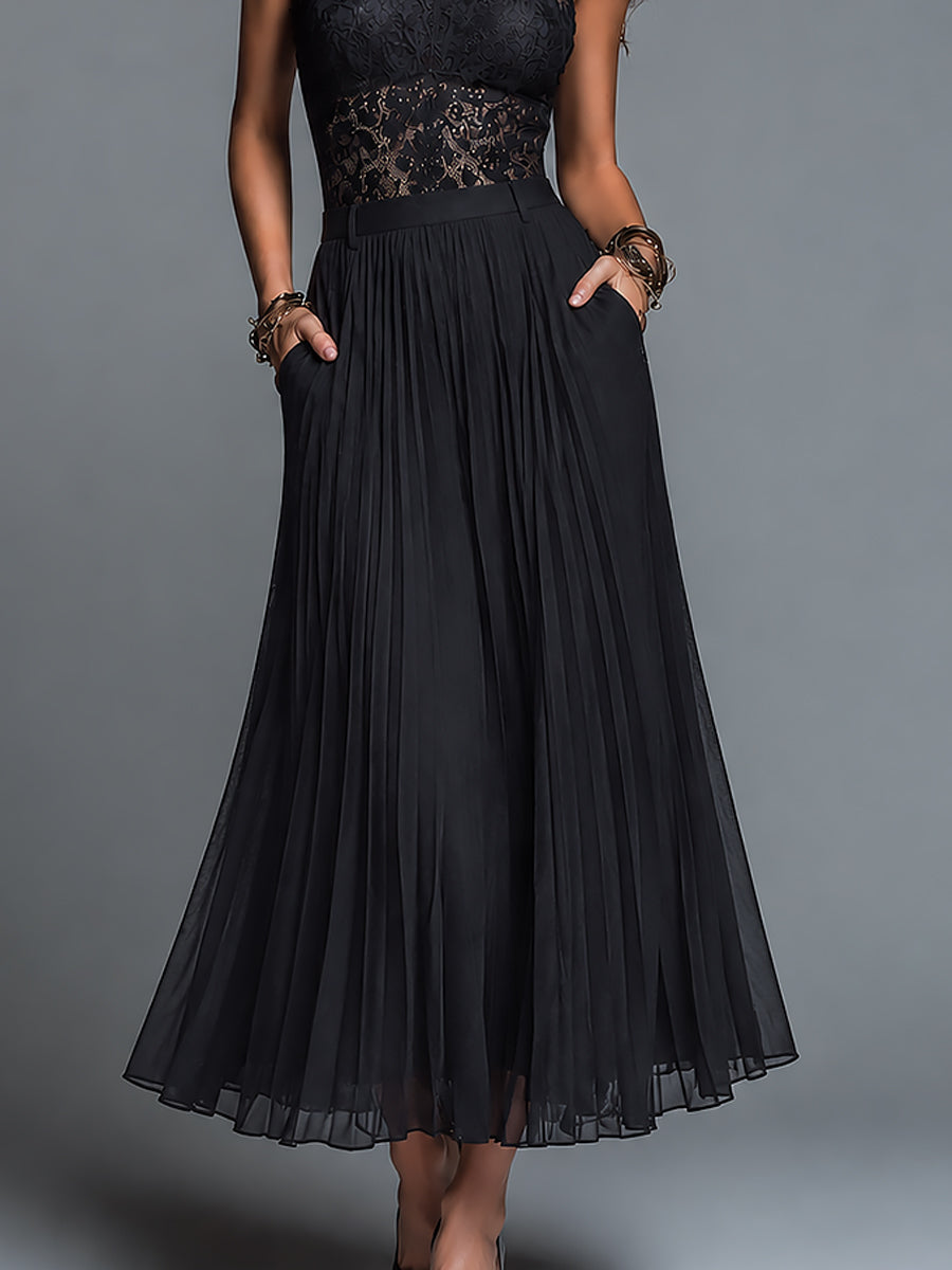 Conjunto Top Encaje Falda Chifón Encanto Riviera