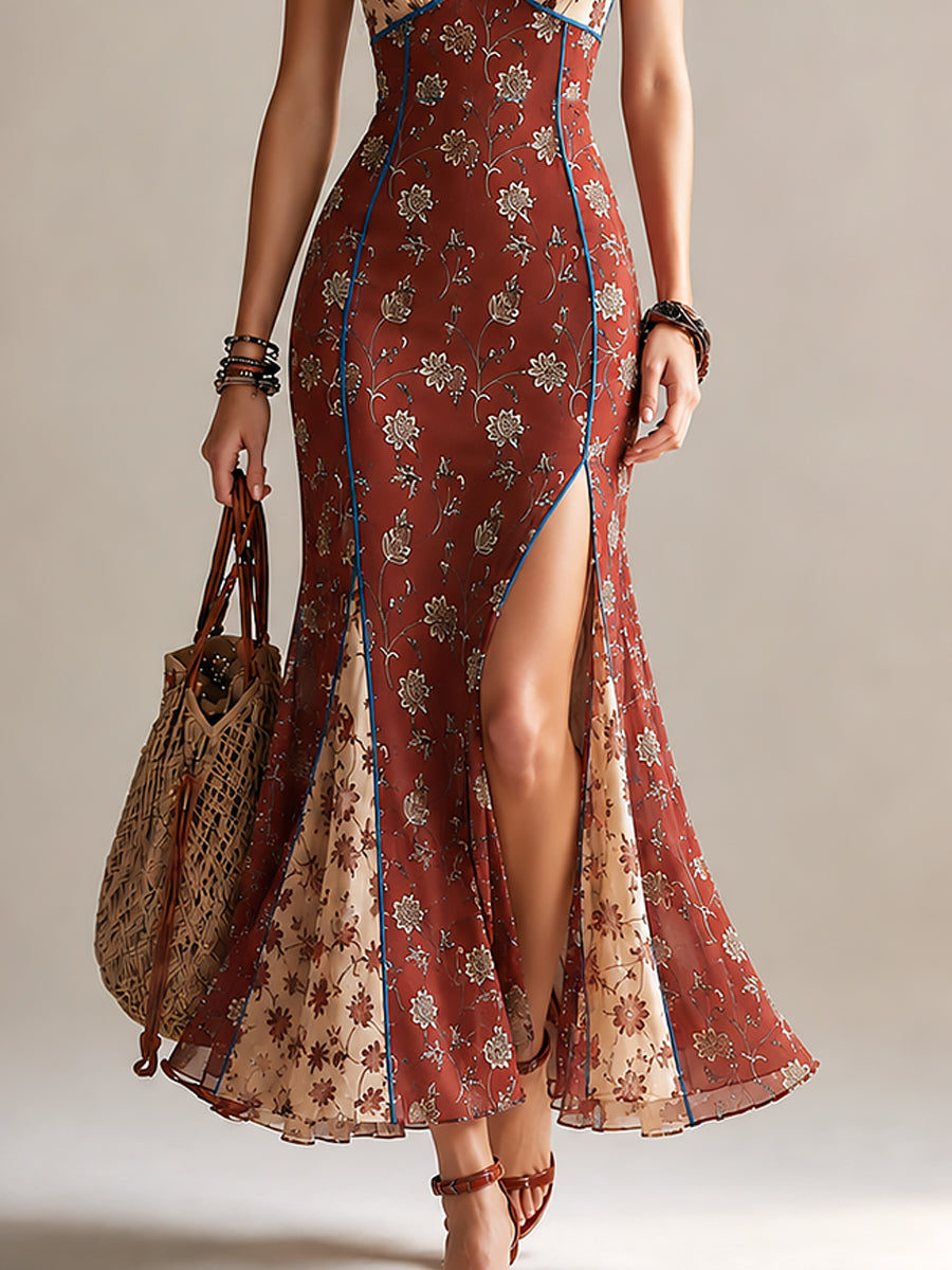 Vestido Maxi Sirena Encaje Brisa Romántica