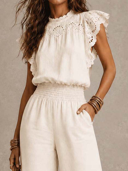 Mono Lino Bordado Volantes Boho