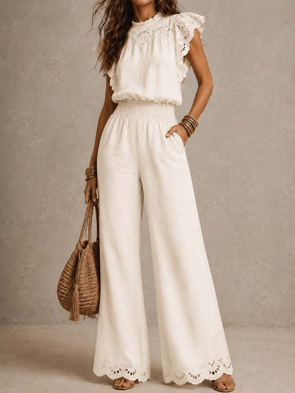 Mono Lino Bordado Volantes Boho