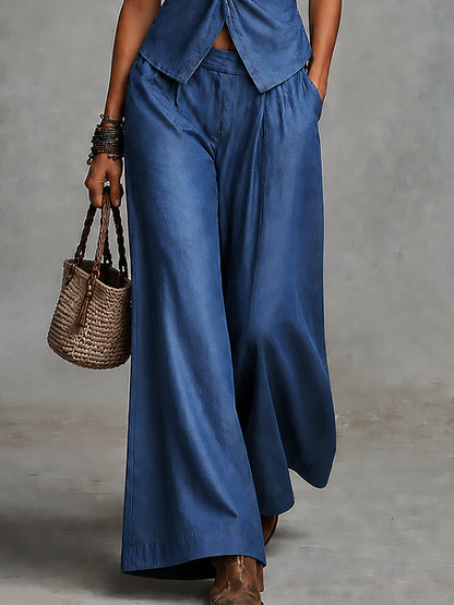 Conjunto Blusa Twist Pantalón Ancho Brisa Riviera