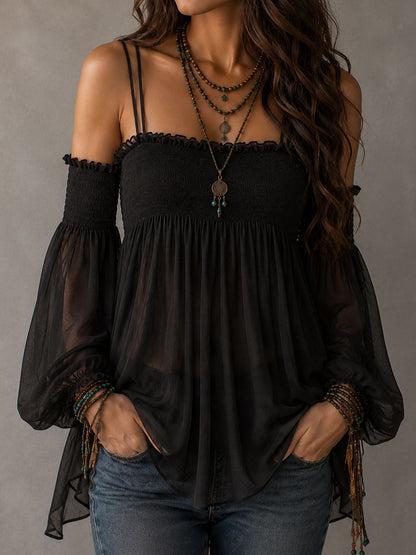 Blusa Chifón Volantes La Romántica