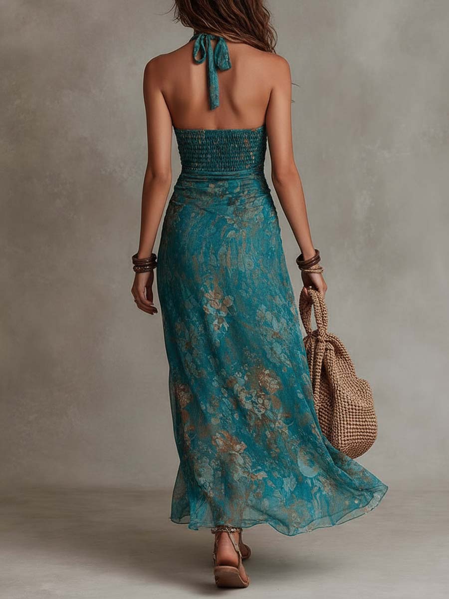 Vestido Maxi Chifón Floral Brisa Boho