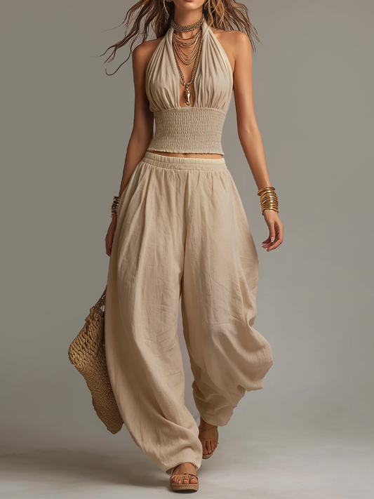 Conjunto Halter Harem Boho