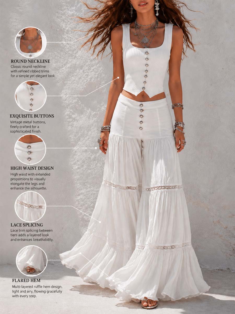 Conjunto Corsé Pantalón Escalonado Brisa Boho