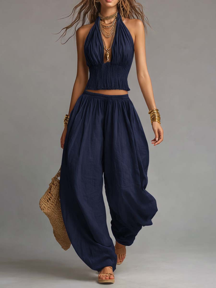 Conjunto Halter Harem Boho