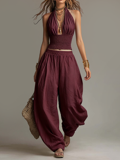 Conjunto Halter Harem Boho