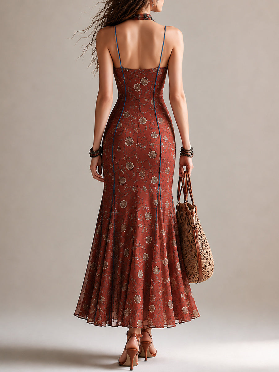 Vestido Maxi Sirena Encaje Brisa Romántica