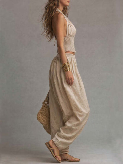 Conjunto Halter Harem Boho