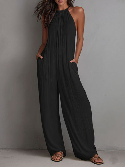 Mono Halter Plisado Blanco Brisa Riviera