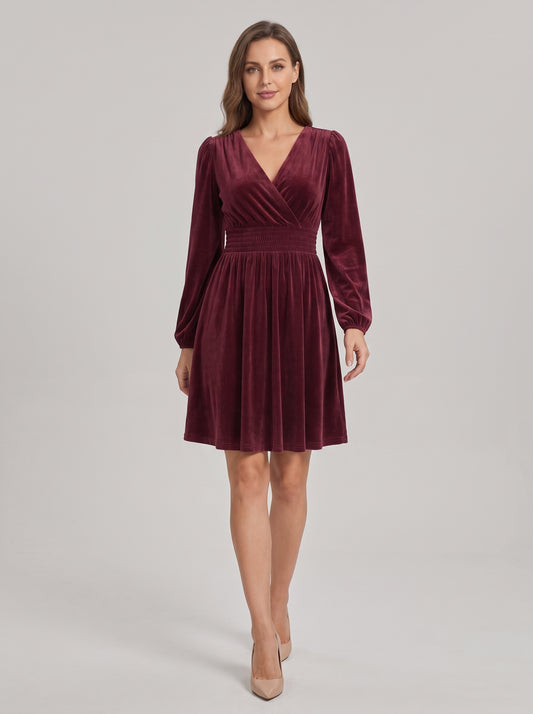 Vestido de terciopelo Celeste