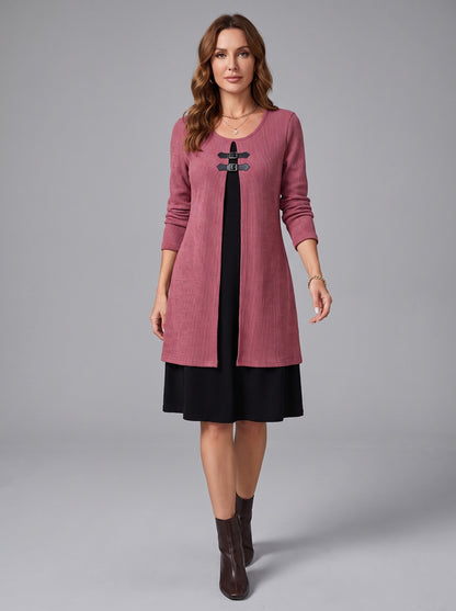 Vestido Alina de punto bicolor