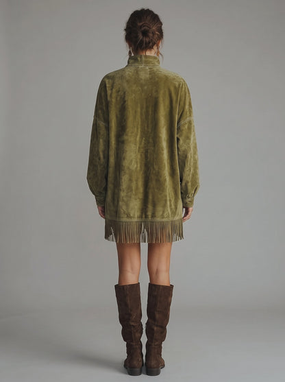 Vestido angelica — Verde, espalda