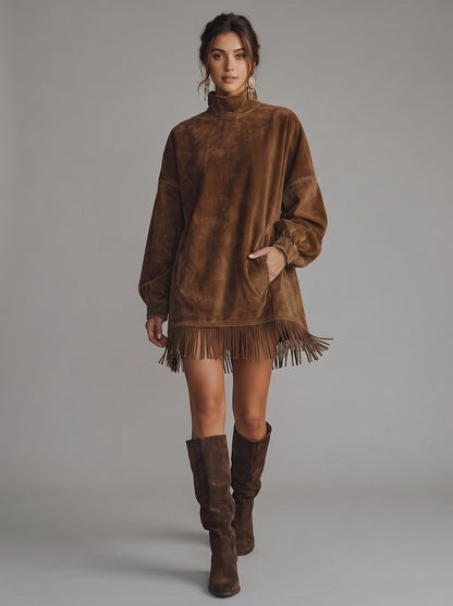Vestido angelica — Marrón, frontal