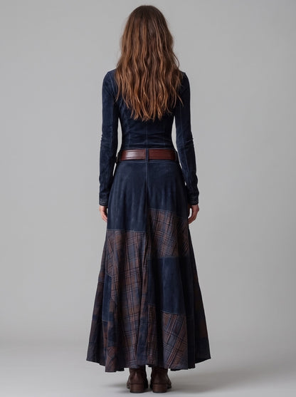 Vestido aurelia — Azul marino, espalda