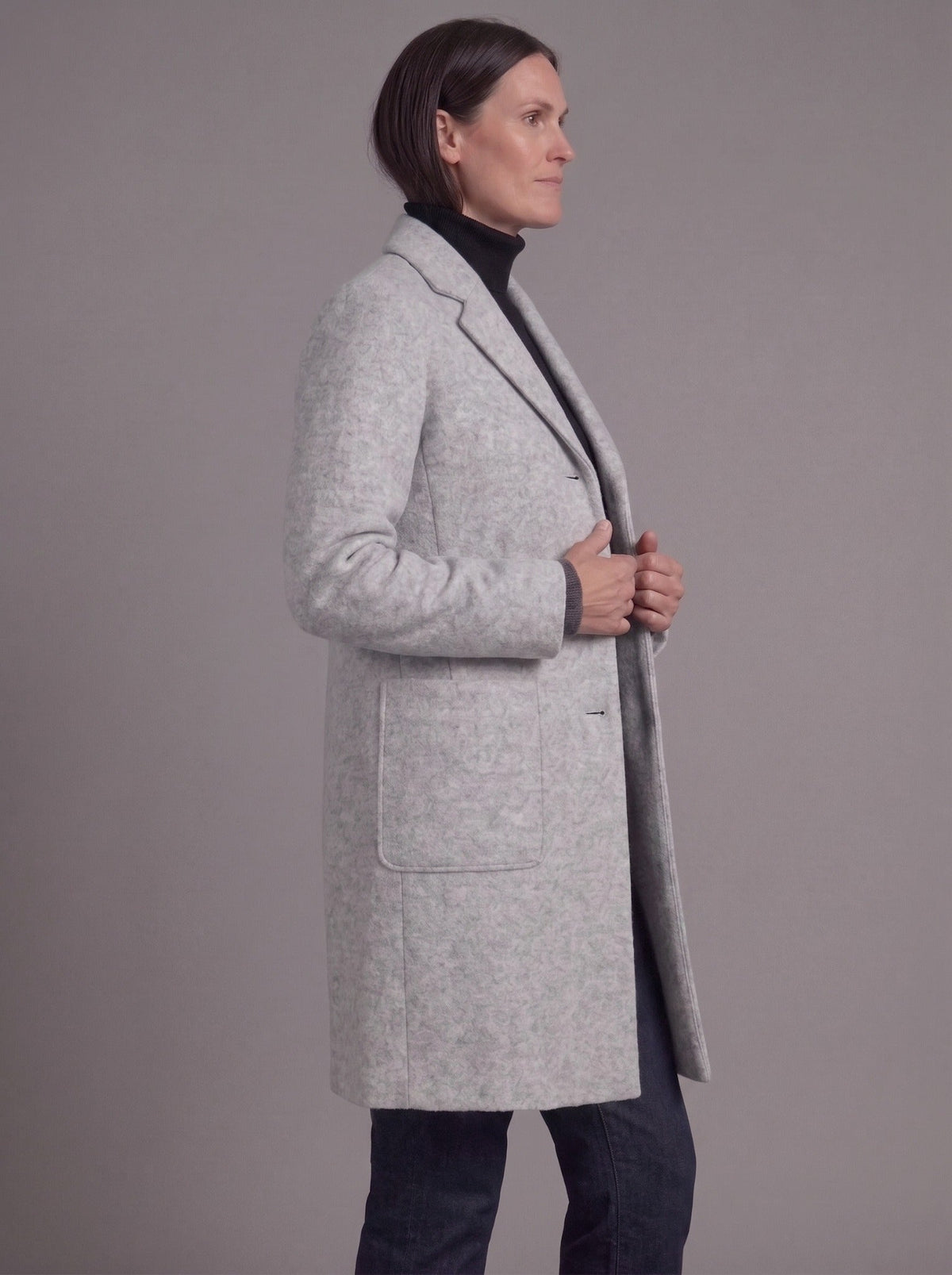 Abrigo Bruma — Gris, lateral
