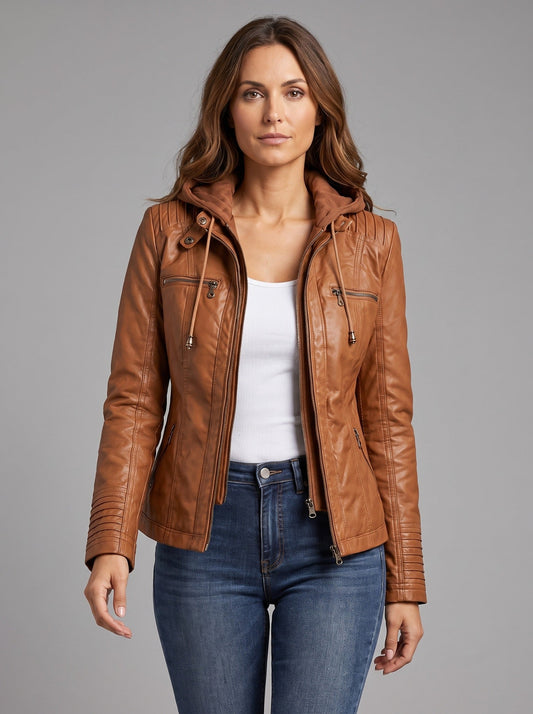 Chaqueta Avellana — Marrón claro, frontal