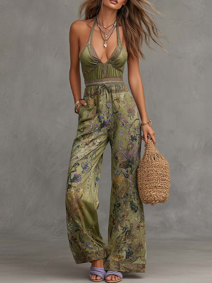 Mono Halter Floral Boho
