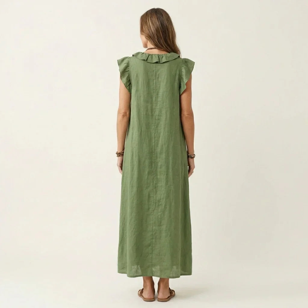 Vestido Maxi Fluido Boho Elisa - vista completa