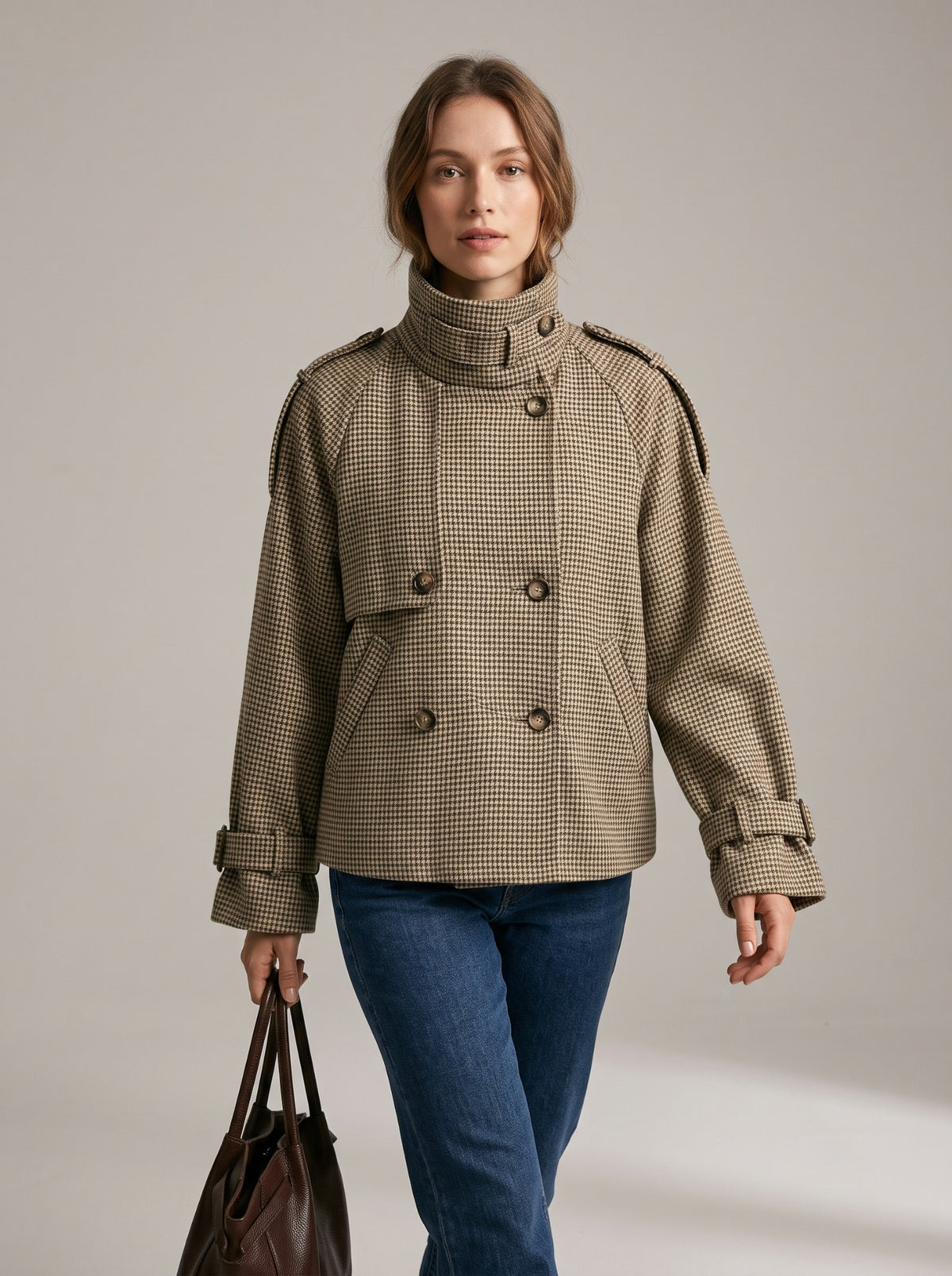 Chaqueta Laure — Caqui, frontal