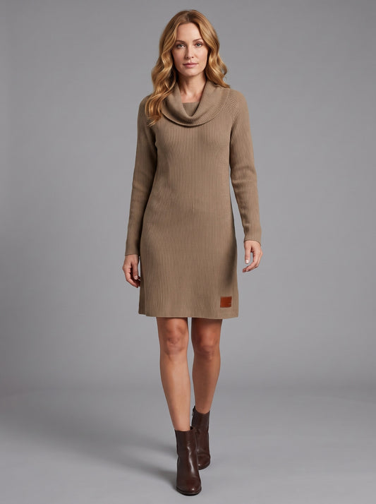 Vestido Mira Caqui
